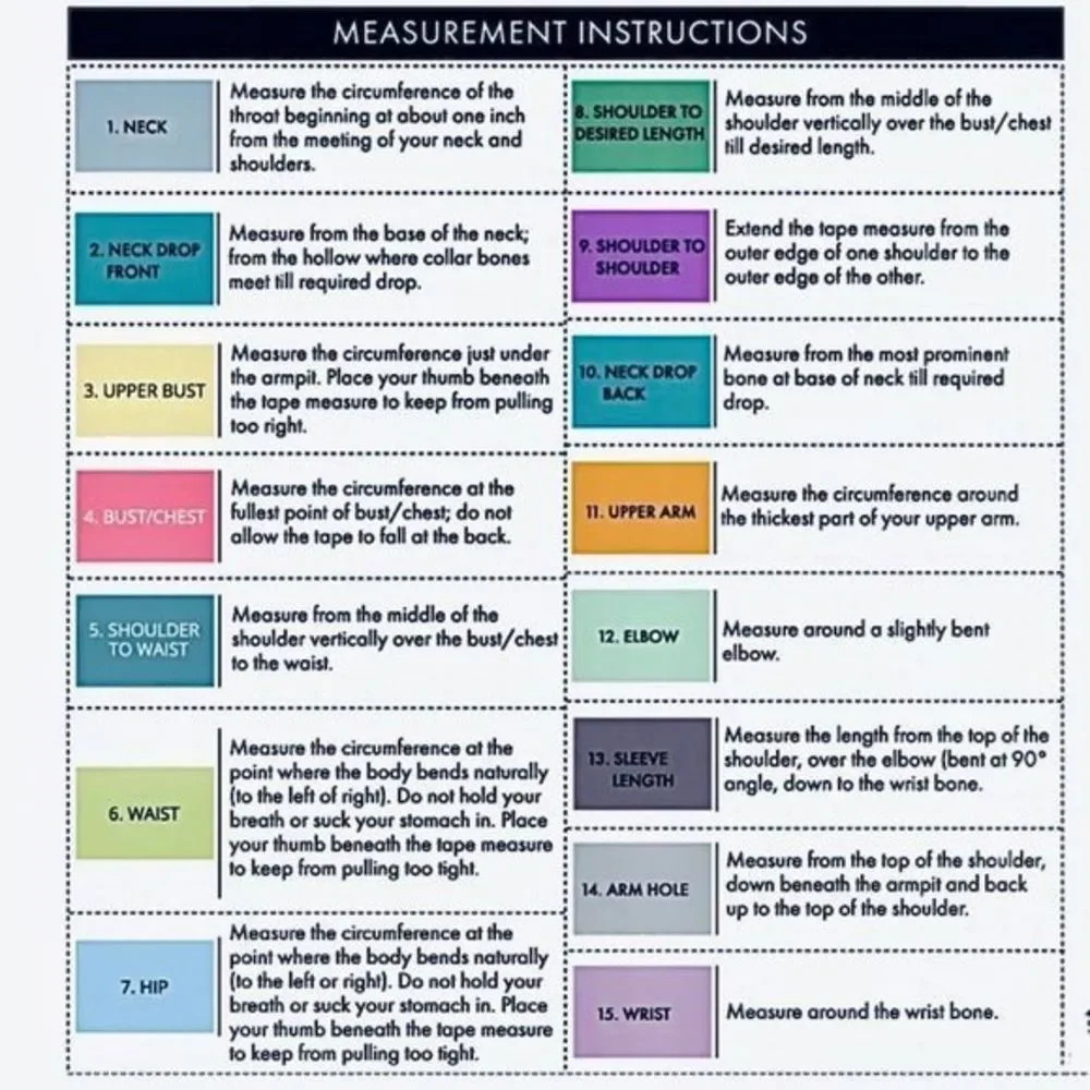 MEASUREMENTS and Other Buyer/Seller “PSA’s”‎ for clothing fit! - Picture 2 of 2
